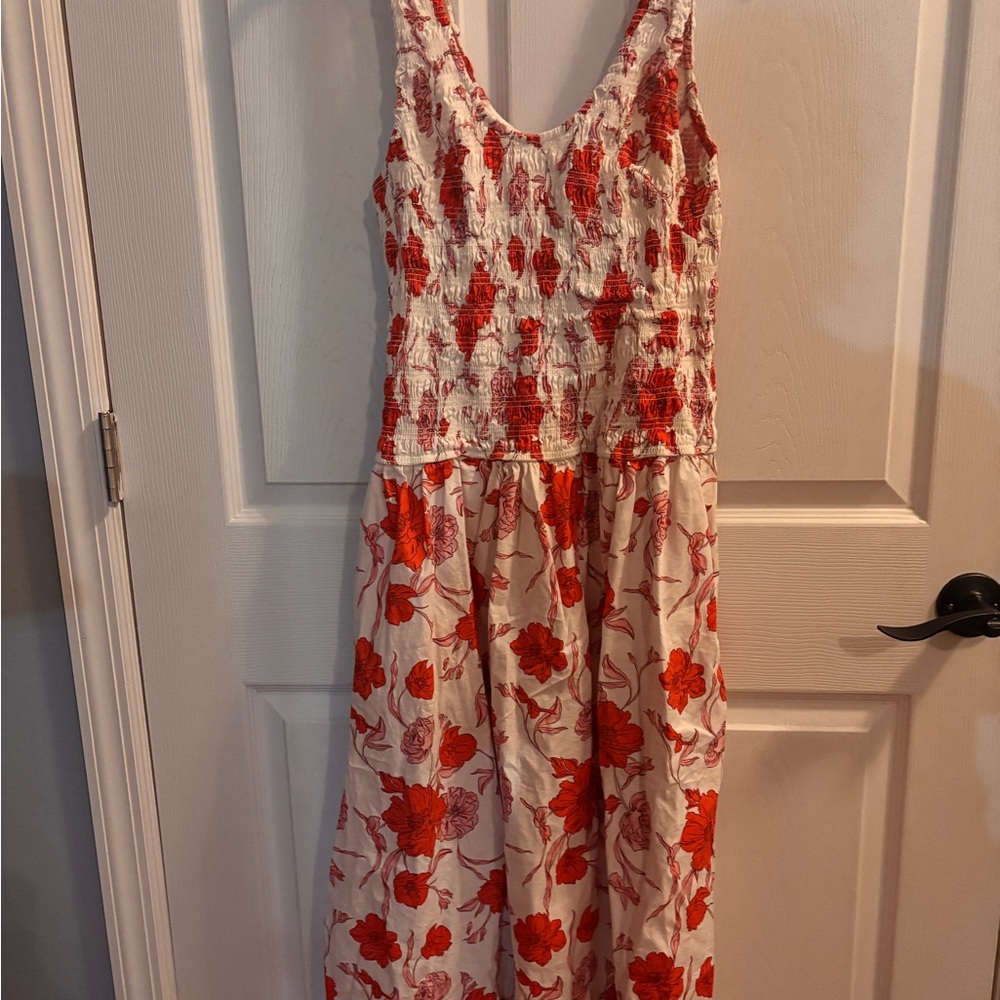 Sincerely Jules Red and White Floral Maxi Dress